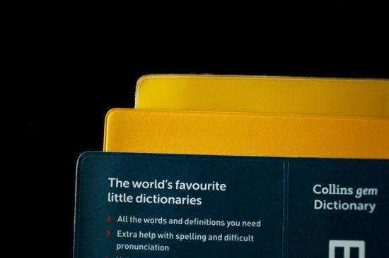Bucheinband für Wörterbücher